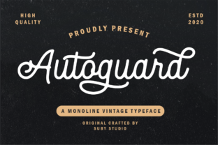 Autoguard: A Script Handwritten Font with Vintage Charm