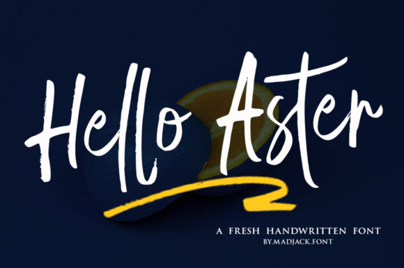 Hello Aster: A Friendly Script Handwritten Font for Editorial Design