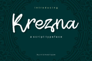 Krezna: A Script Handwritten Font for Creative Crafters and Product Makers