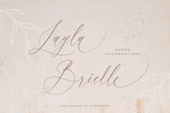 Layla Brielle Script Handwritten Font for Elegant Craft & Printables