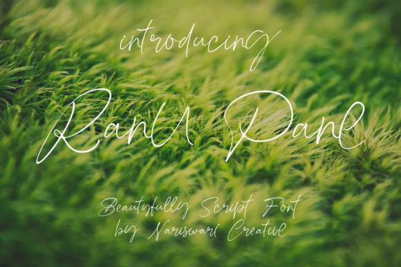 Ranu Pane Handwritten Font for Elegant Craft Projects