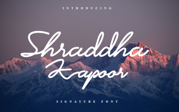 Shraddha Kapoor Script Handwritten Font for Makers